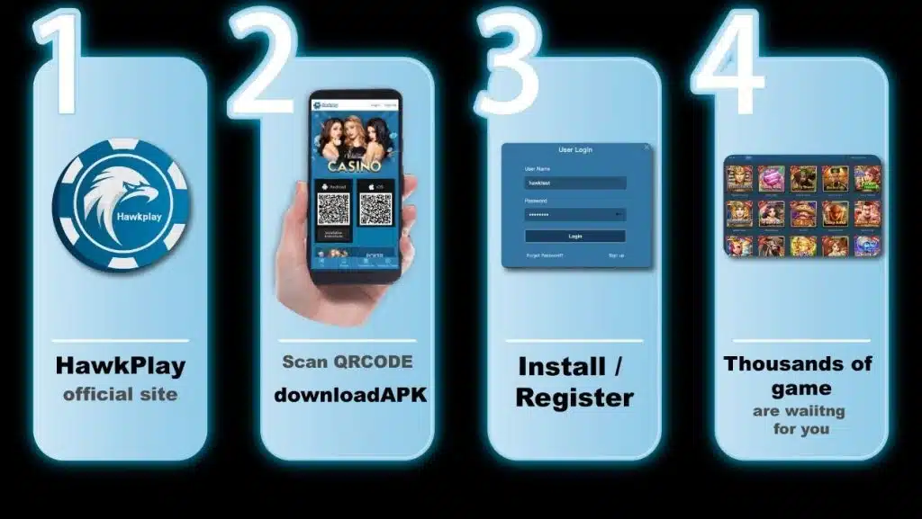 Sa HawkPlay, kailangan mo lang mag-download ng APK o APP nang isang beses at maaari kang maglaro ng libu-libong laro kabilang ang slot machine, online na laro ng isda, baccarat, roulette, poker at lahat ng laro ng card, LIBRE! Walang bayad ang sisingilin, masisiyahan ka sa pinakakawili-wiling mga laro sa Pilipinas.